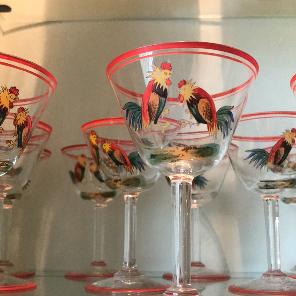 Bring an offer...Antique cocktail glasses.